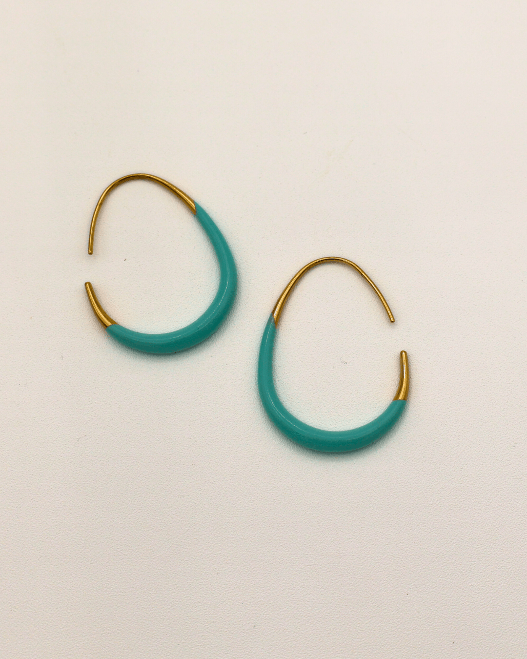 Aqua Curve Hoops Earrings - SMOLL republic