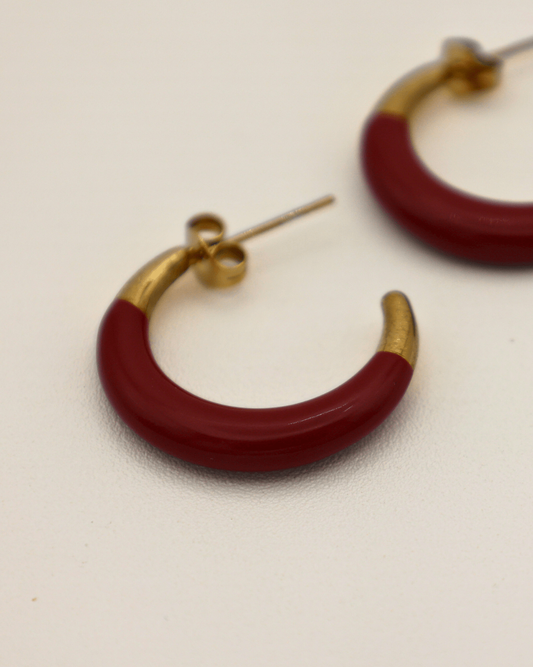 Burgundy Crescent Hoops - SMOLL republic