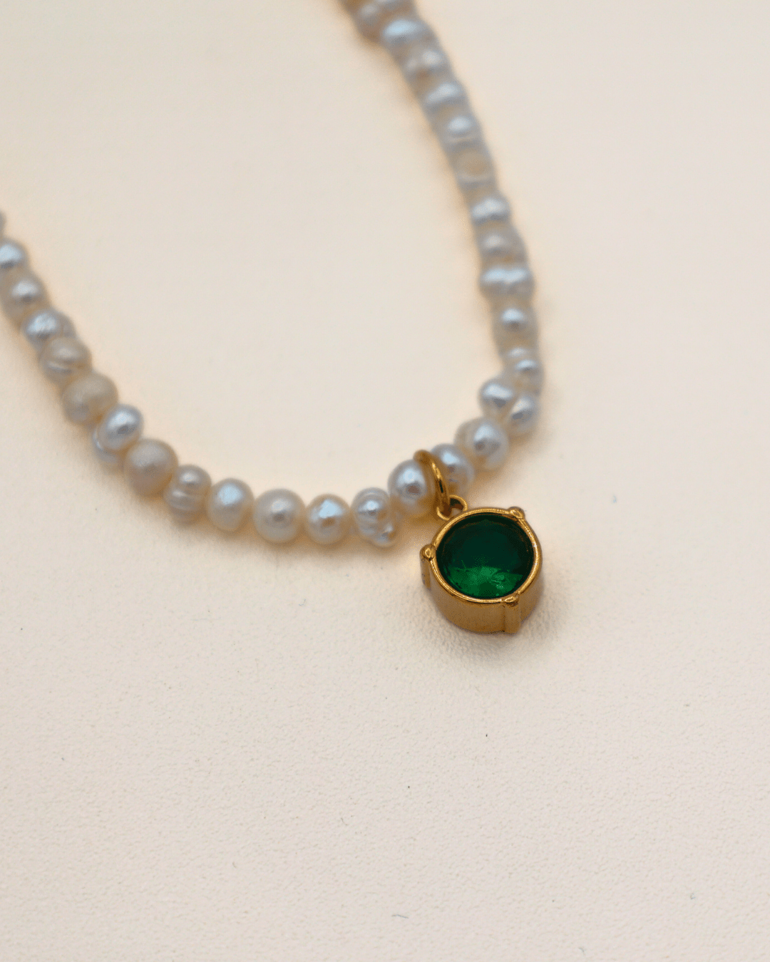 Emerald Glow Pearl Necklace - SMOLL republic