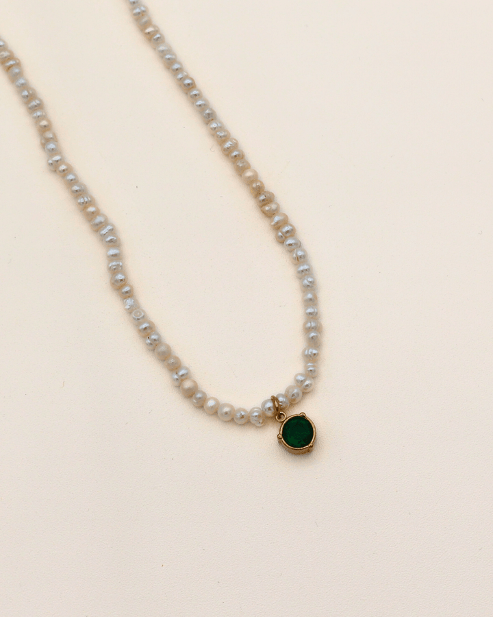 Emerald Glow Pearl Necklace - SMOLL republic