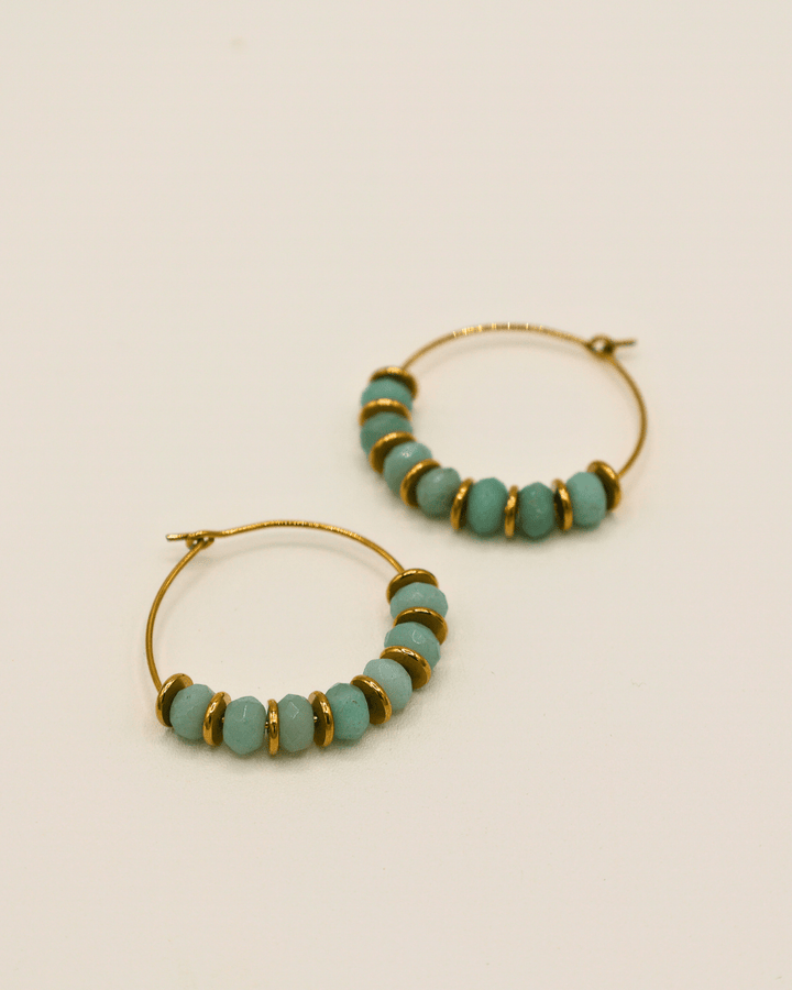 Gemstone Hoop Earings - SMOLL republic