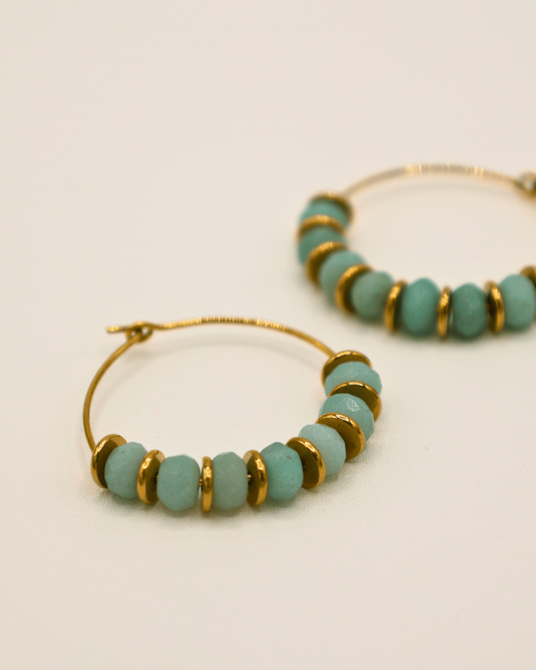 Gemstone Hoop Earings - SMOLL republic