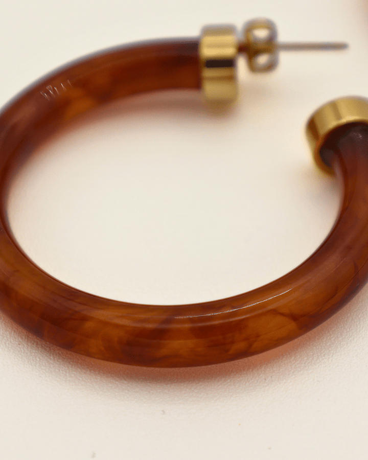 Golden Amber Hoops - SMOLL republic