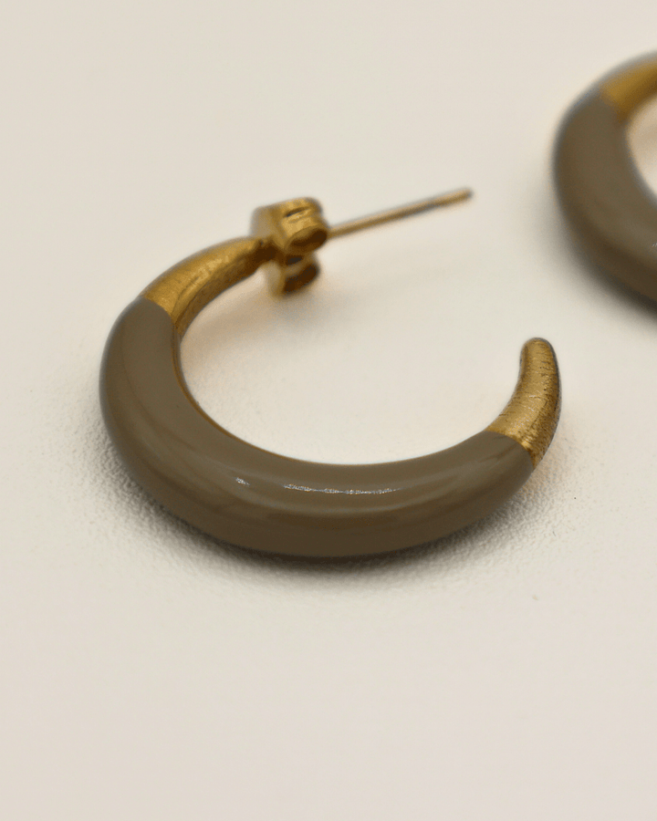 Sand Crescent Hoops - SMOLL republic