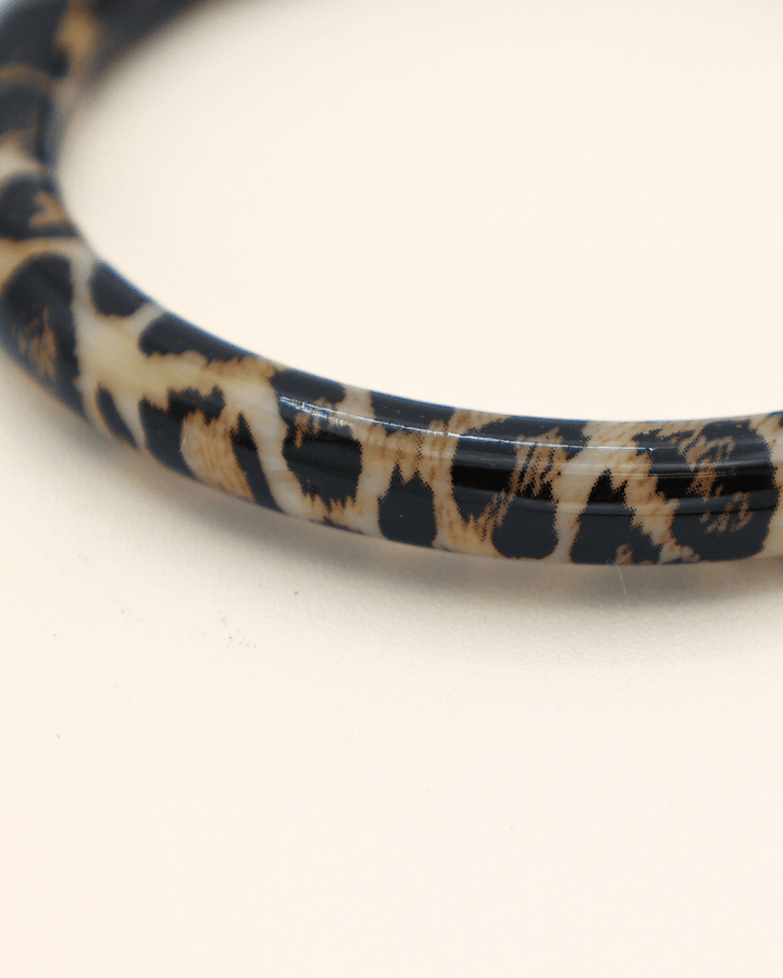 Savanna Leopard Resin Bangle - SMOLL republic