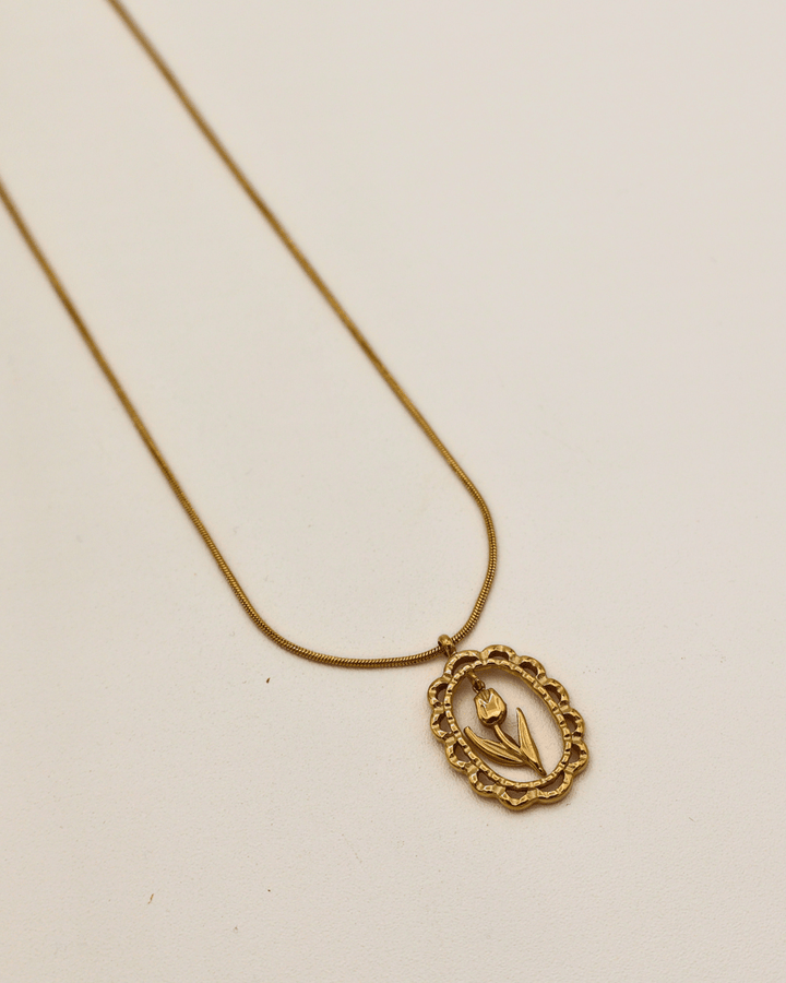 Tulip Cameo Necklace - SMOLL republic